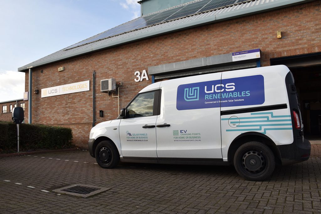 UCS Renewables building and electric van